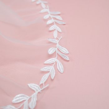 Beautiful Leaf edging on veil